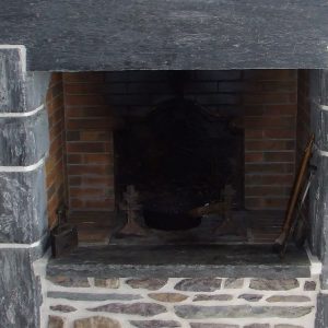 Cheminée Schiste bleu-noir